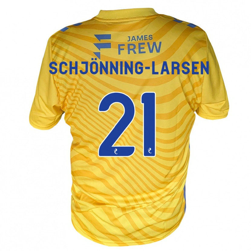 Danxen Hombre Camiseta Michael Schjönning-Larsen #21 Azul Real Amarillo 2ª Equipación 2026/27 La Camisa México