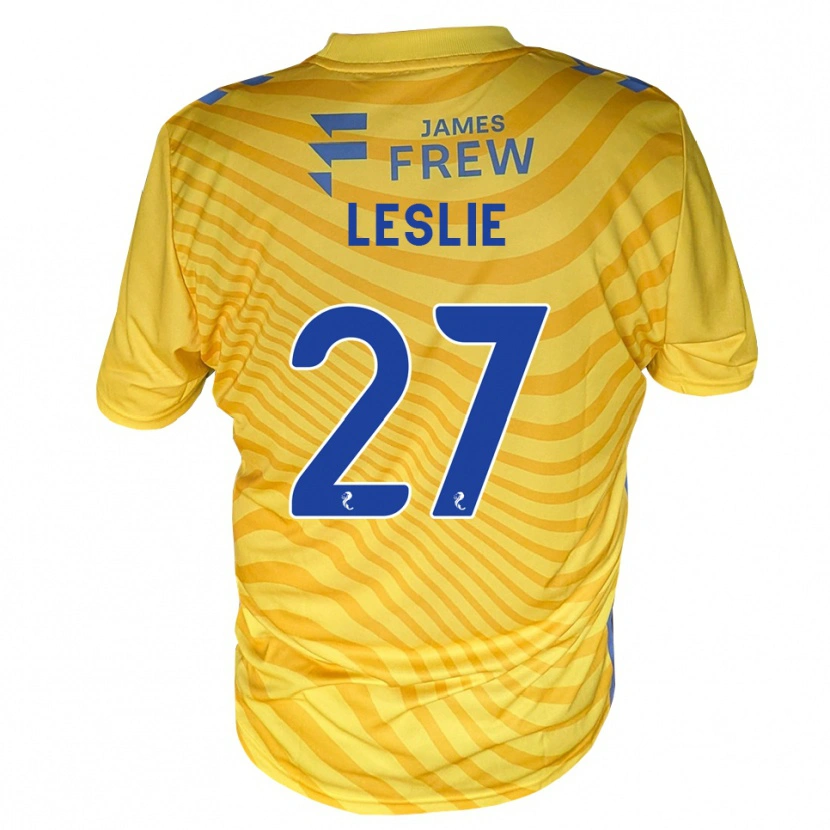 Danxen Hombre Camiseta Kian Leslie #27 Azul Real Amarillo 2ª Equipación 2026/27 La Camisa México
