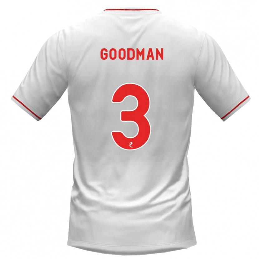Danxen Hombre Camiseta Mya Goodman #3 Blanco Rojo 2ª Equipación 2026/27 La Camisa México