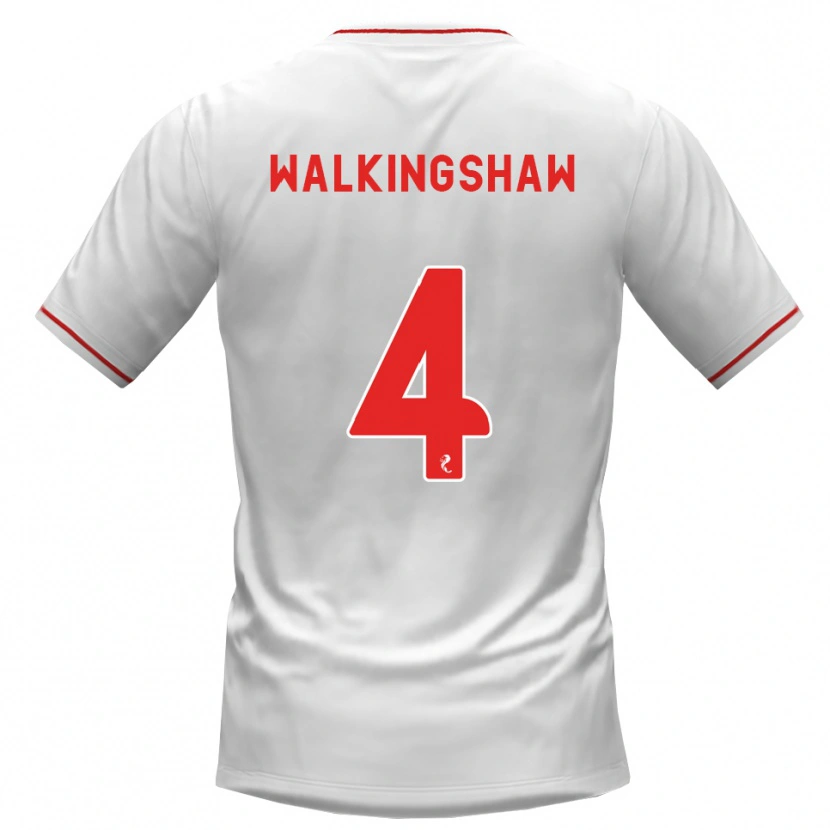 Danxen Hombre Camiseta Rachel Walkingshaw #4 Blanco Rojo 2ª Equipación 2026/27 La Camisa México