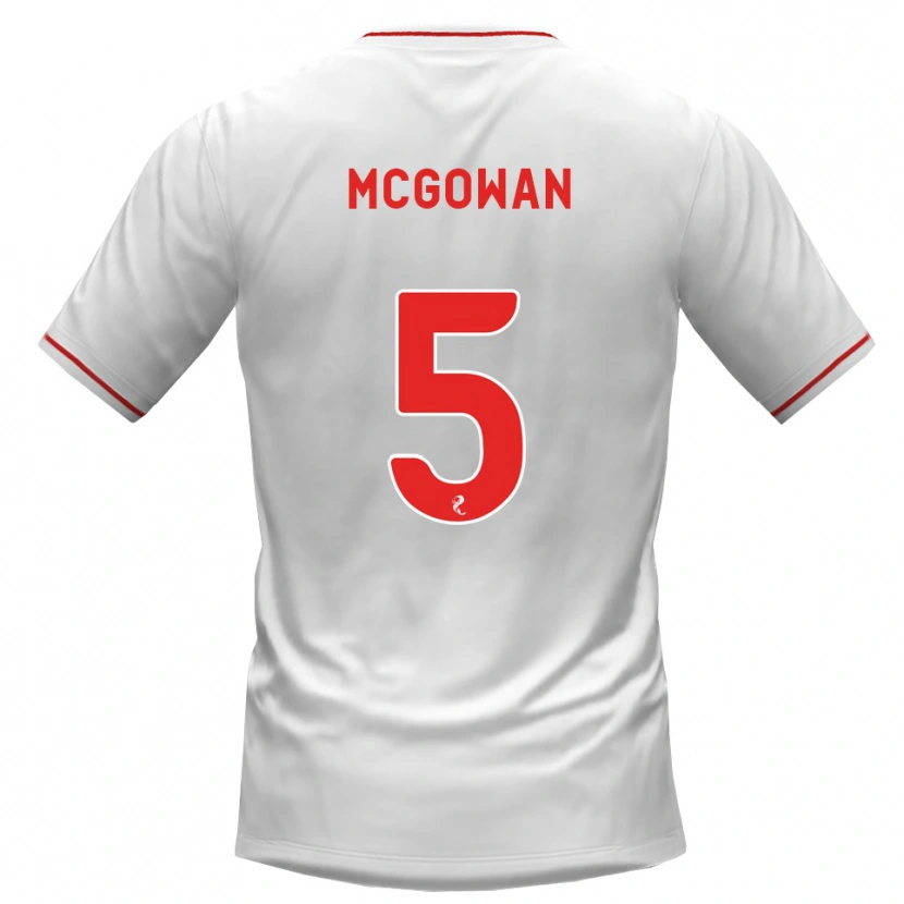 Danxen Hombre Camiseta Ryan Mcgowan #5 Blanco Rojo 2ª Equipación 2026/27 La Camisa México