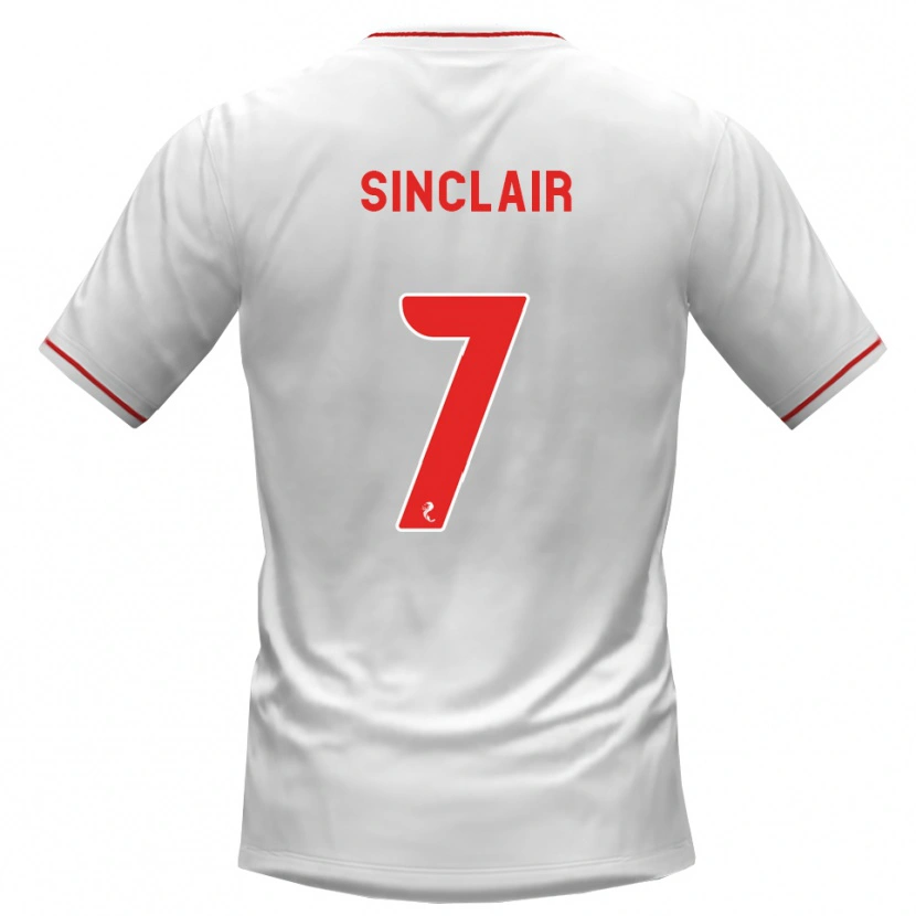 Danxen Hombre Camiseta Tyrese Sinclair #7 Blanco Rojo 2ª Equipación 2026/27 La Camisa México