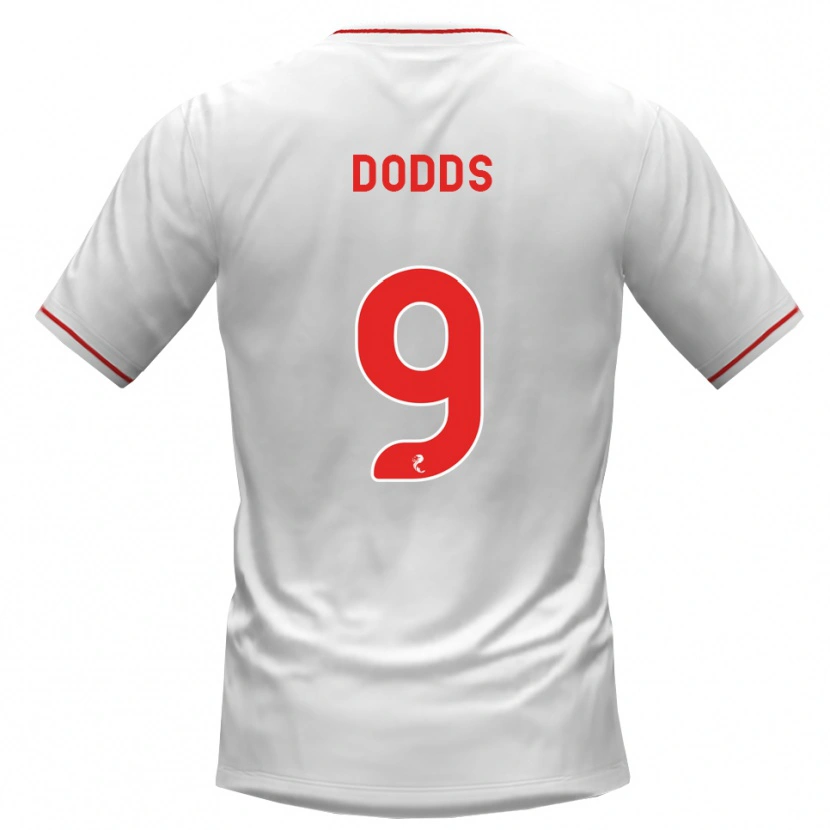 Danxen Hombre Camiseta Jen Dodds #9 Blanco Rojo 2ª Equipación 2026/27 La Camisa México
