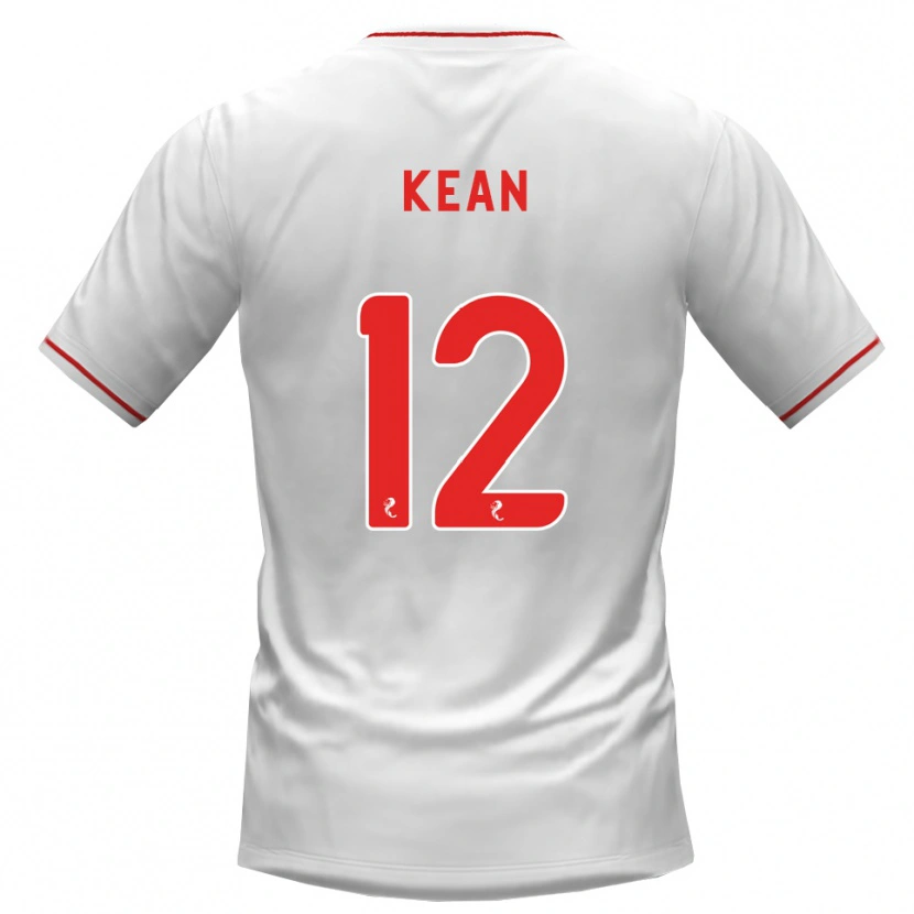 Danxen Hombre Camiseta Chloe Kean #12 Blanco Rojo 2ª Equipación 2026/27 La Camisa México