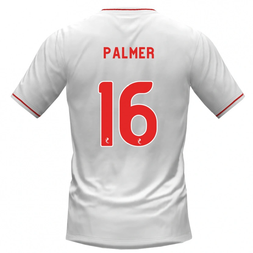Danxen Hombre Camiseta Cammy Palmer #16 Blanco Rojo 2ª Equipación 2026/27 La Camisa México