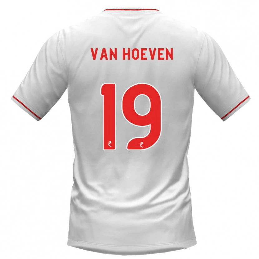 Danxen Hombre Camiseta Bradly Van Hoeven #19 Blanco Rojo 2ª Equipación 2026/27 La Camisa México