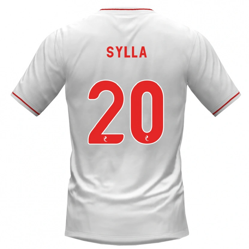 Danxen Hombre Camiseta Mohamad Sylla #20 Blanco Rojo 2ª Equipación 2026/27 La Camisa México