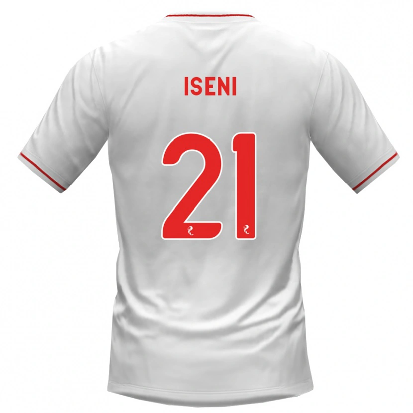 Danxen Hombre Camiseta Besir Iseni #21 Blanco Rojo 2ª Equipación 2026/27 La Camisa México