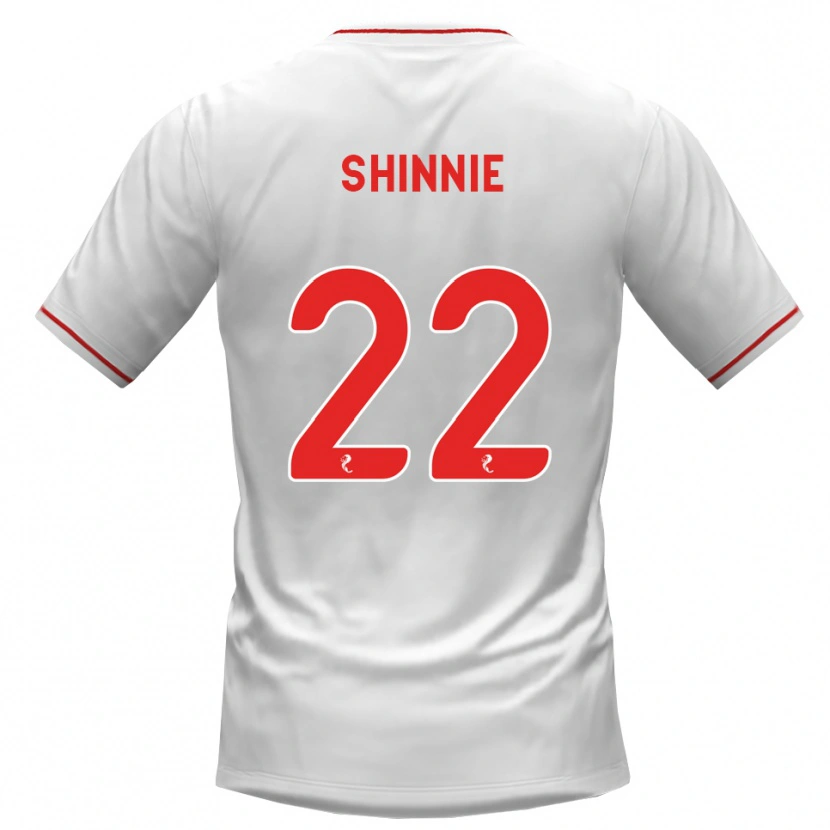 Danxen Hombre Camiseta Andrew Shinnie #22 Blanco Rojo 2ª Equipación 2026/27 La Camisa México