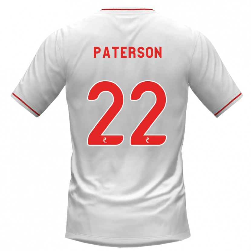 Danxen Hombre Camiseta Maura Paterson #22 Blanco Rojo 2ª Equipación 2026/27 La Camisa México
