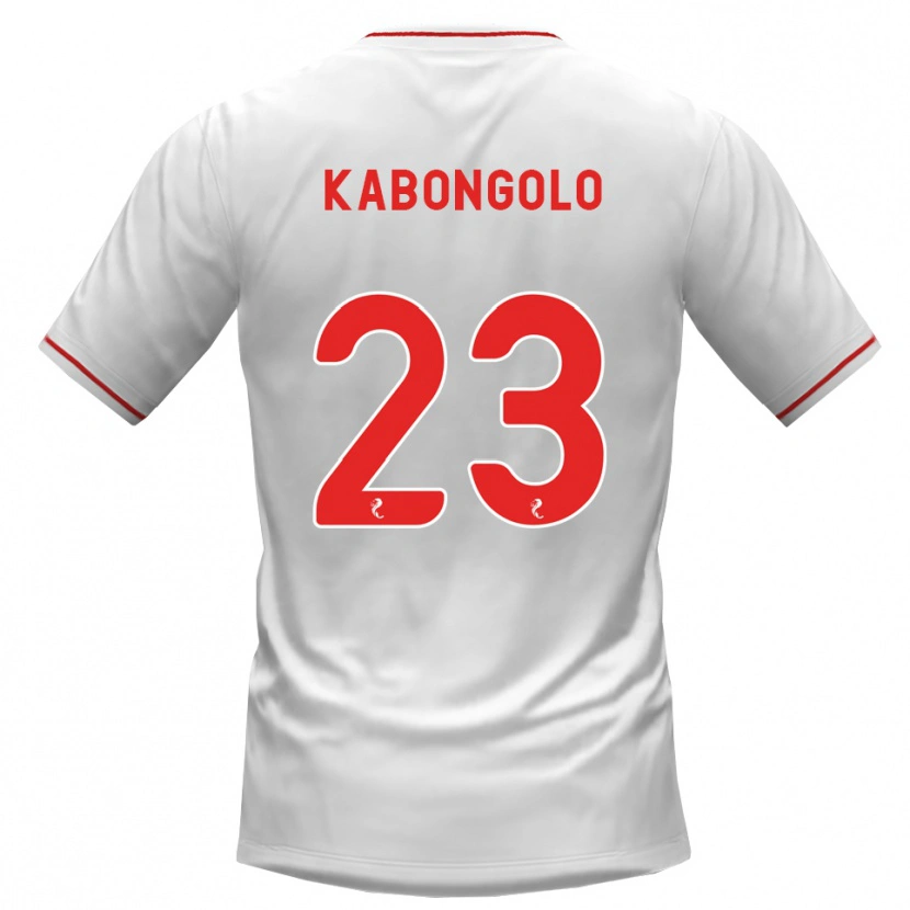 Danxen Hombre Camiseta Brooklyn Kabongolo #23 Blanco Rojo 2ª Equipación 2026/27 La Camisa México