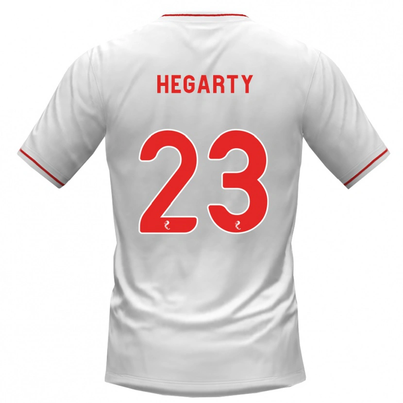 Danxen Hombre Camiseta Nina Hegarty #23 Blanco Rojo 2ª Equipación 2026/27 La Camisa México