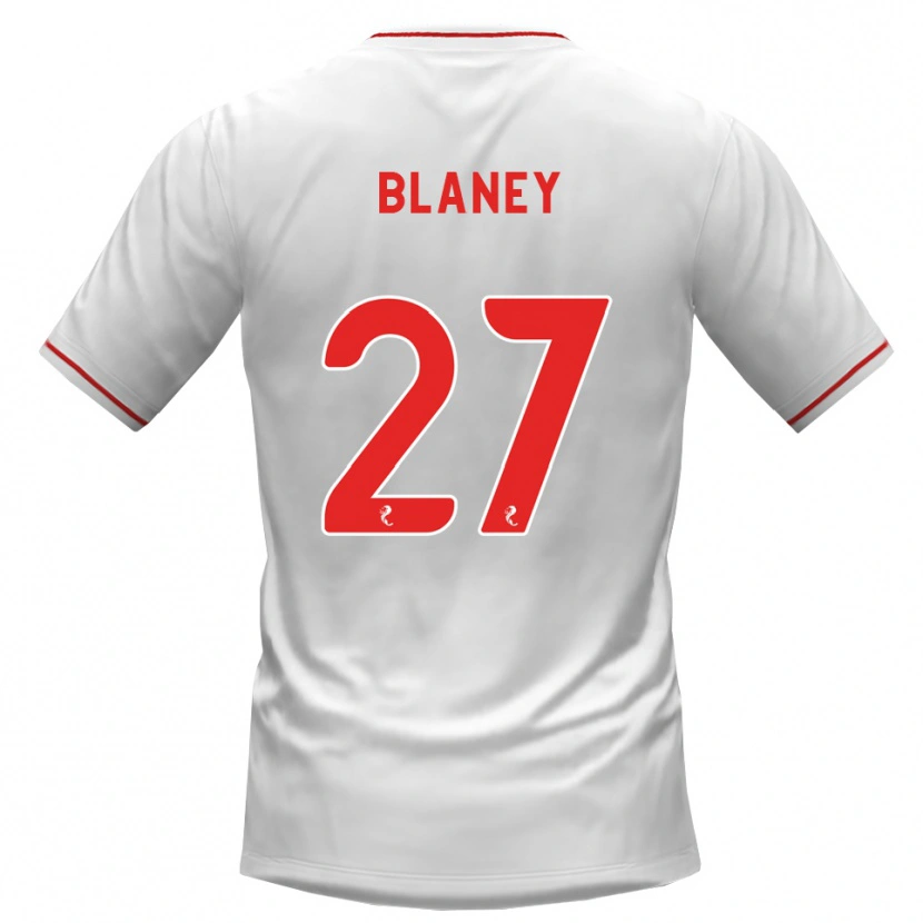 Danxen Hombre Camiseta Shane Blaney #27 Blanco Rojo 2ª Equipación 2026/27 La Camisa México