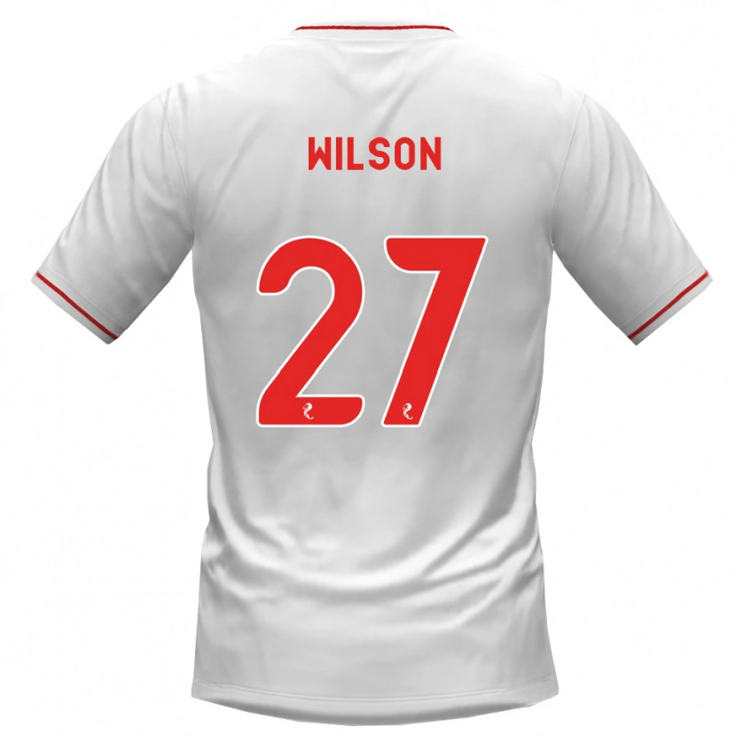 Danxen Hombre Camiseta Danny Wilson #27 Blanco Rojo 2ª Equipación 2026/27 La Camisa México