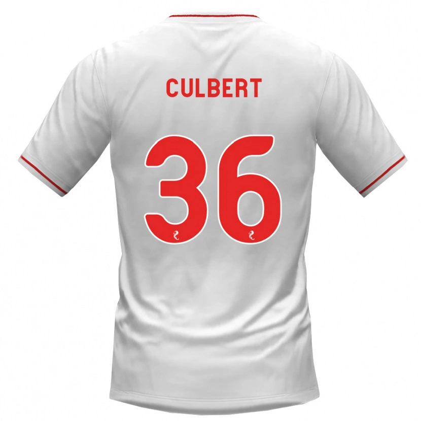 Danxen Hombre Camiseta Sam Culbert #36 Blanco Rojo 2ª Equipación 2026/27 La Camisa México