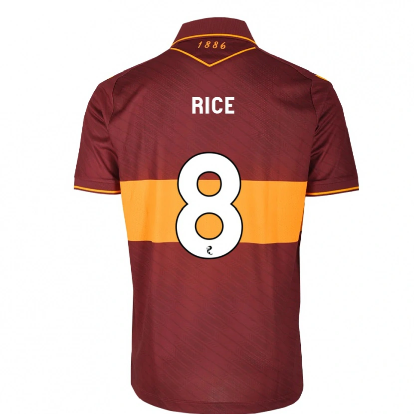 Danxen Hombre Camiseta Katie Rice #8 Naranja Granate 2ª Equipación 2026/27 La Camisa México