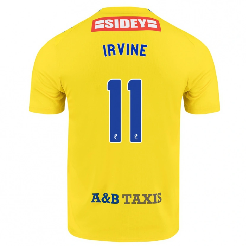 Danxen Hombre Camiseta Niamh Irvine #11 Amarillo Azul Negro 2ª Equipación 2026/27 La Camisa México