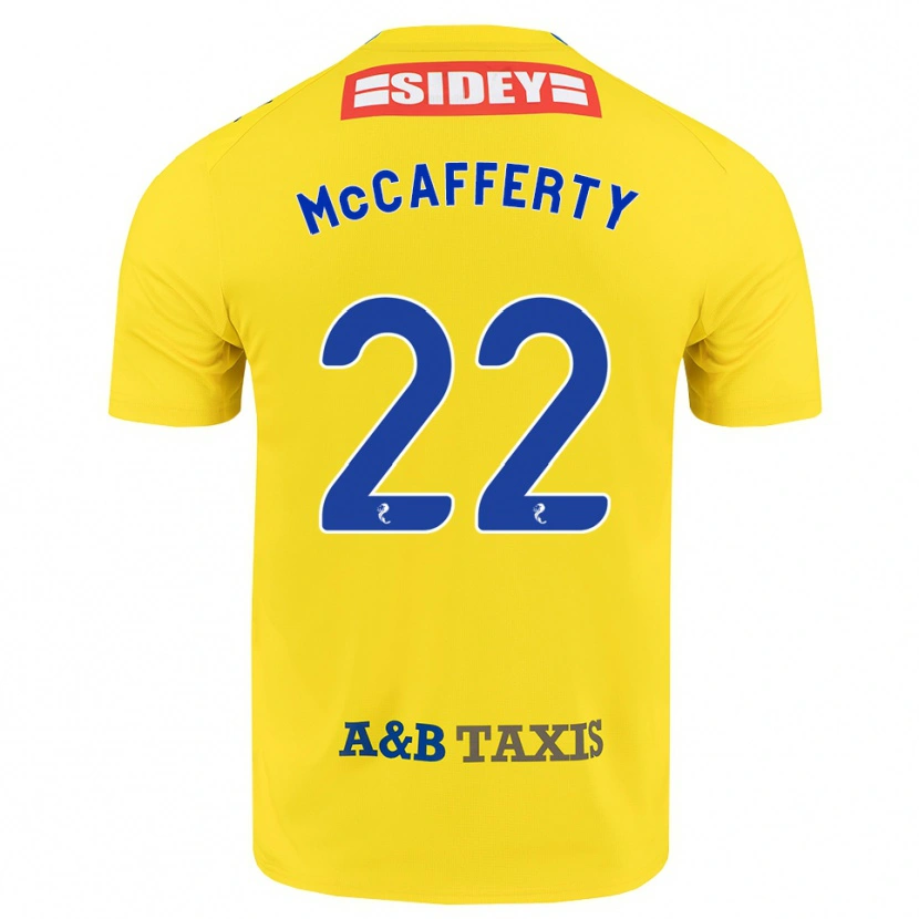 Danxen Hombre Camiseta Eirinn Mccafferty #22 Amarillo Azul Negro 2ª Equipación 2026/27 La Camisa México