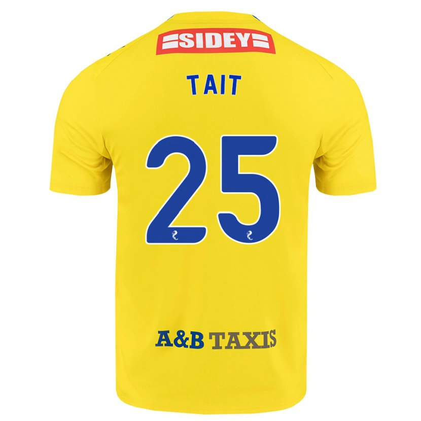 Danxen Hombre Camiseta Macaulay Tait #25 Amarillo Azul Negro 2ª Equipación 2026/27 La Camisa México