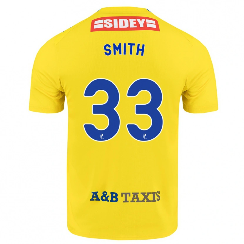 Danxen Hombre Camiseta Liam Smith #33 Amarillo Azul Negro 2ª Equipación 2026/27 La Camisa México