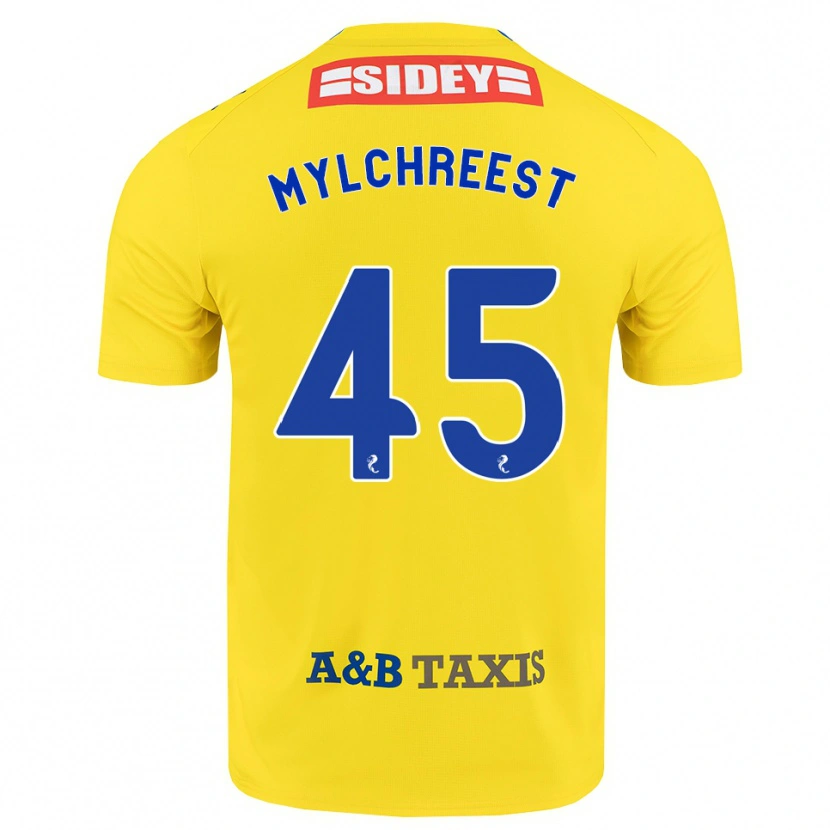 Danxen Hombre Camiseta Jackson Mylchreest #45 Amarillo Azul Negro 2ª Equipación 2026/27 La Camisa México