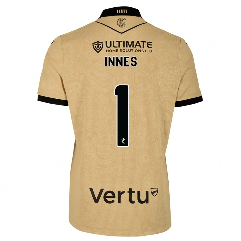 Danxen Hombre Camiseta Charlie Innes #1 Madera De Burlón Negro 2ª Equipación 2026/27 La Camisa México