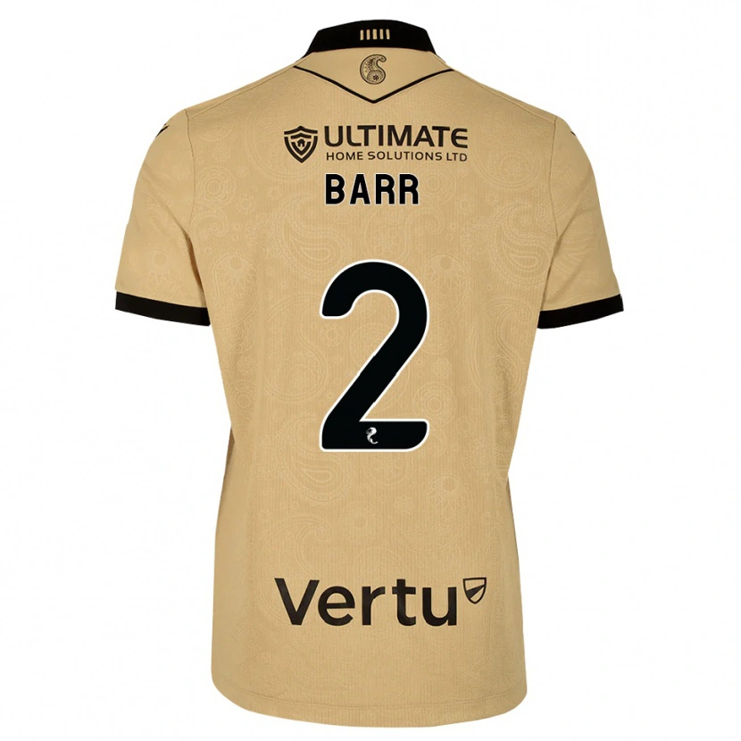 Danxen Hombre Camiseta Jack Barr #2 Madera De Burlón Negro 2ª Equipación 2026/27 La Camisa México