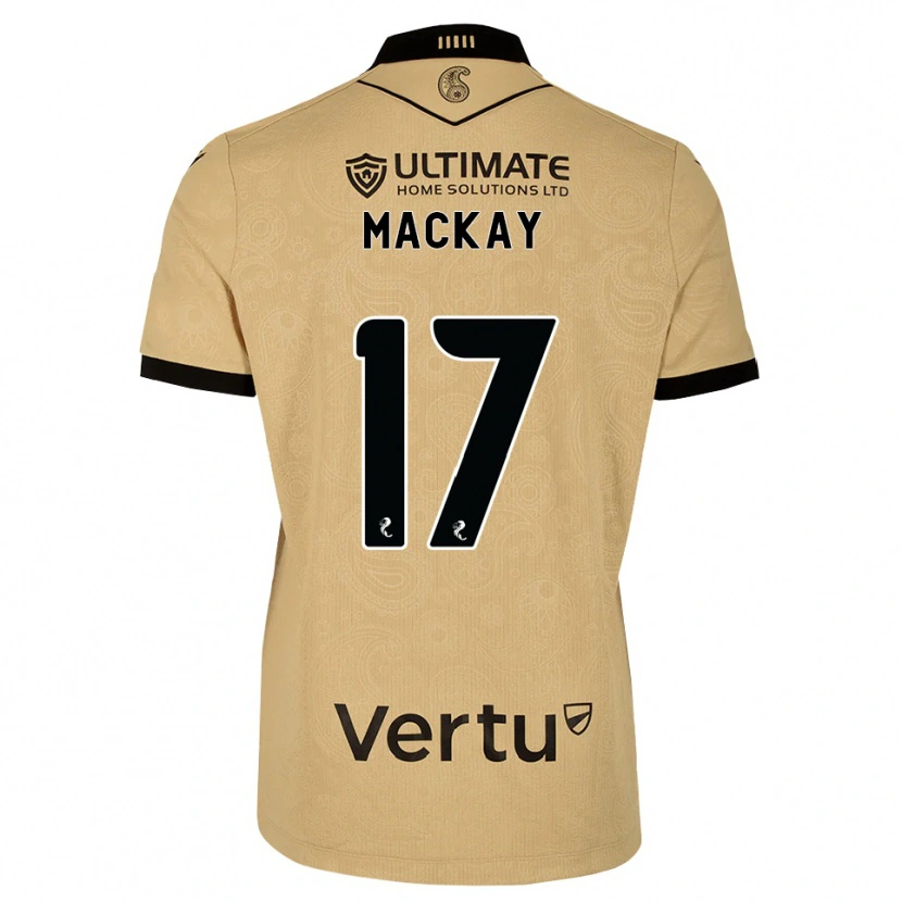Danxen Hombre Camiseta Rory Mackay #17 Madera De Burlón Negro 2ª Equipación 2026/27 La Camisa México