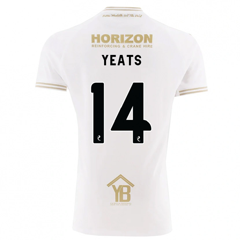 Danxen Hombre Camiseta Finn Yeats #14 Trigo Blanco 2ª Equipación 2026/27 La Camisa México