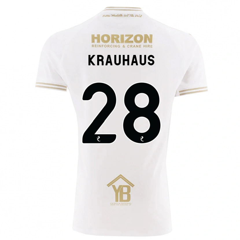 Danxen Hombre Camiseta Ben Krauhaus #28 Trigo Blanco 2ª Equipación 2026/27 La Camisa México