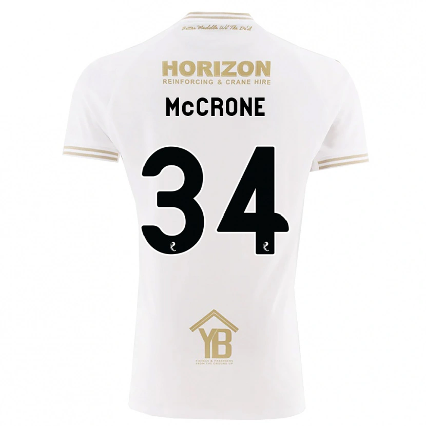 Danxen Hombre Camiseta Caelan Mccrone #34 Trigo Blanco 2ª Equipación 2026/27 La Camisa México