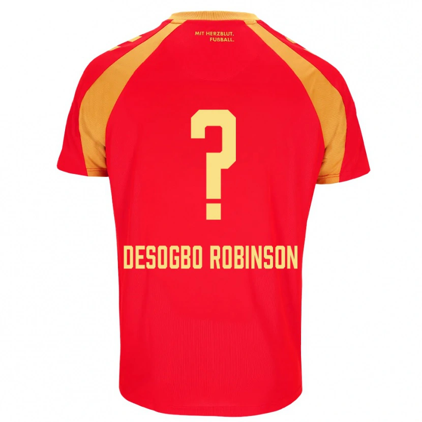 Danxen Hombre Camiseta Jermaine Desogbo Robinson #0 Rojo Naranja Negro 2ª Equipación 2026/27 La Camisa México