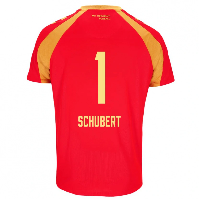 Danxen Hombre Camiseta Markus Schubert #1 Rojo Naranja Negro 2ª Equipación 2026/27 La Camisa México