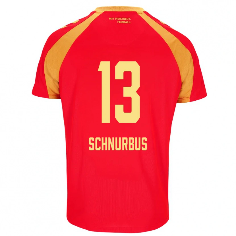 Danxen Hombre Camiseta Emil Schnurbus #13 Rojo Naranja Negro 2ª Equipación 2026/27 La Camisa México
