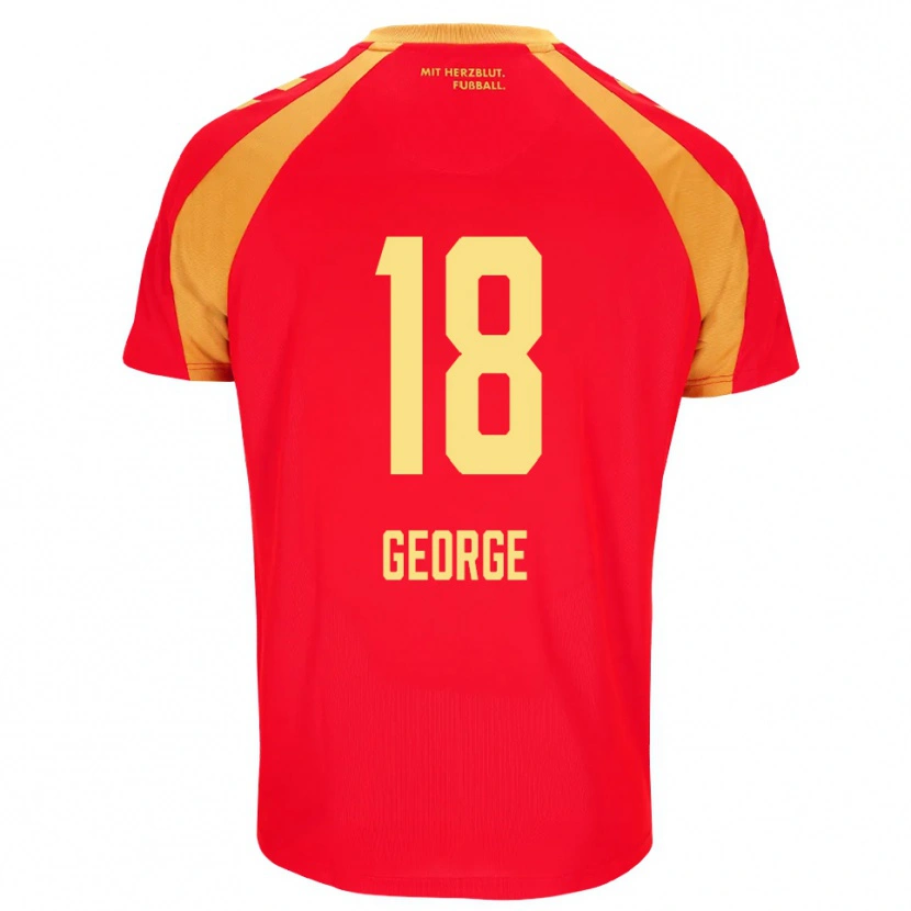 Danxen Hombre Camiseta Kayonte Kaheim Karim George #18 Rojo Naranja Negro 2ª Equipación 2026/27 La Camisa México