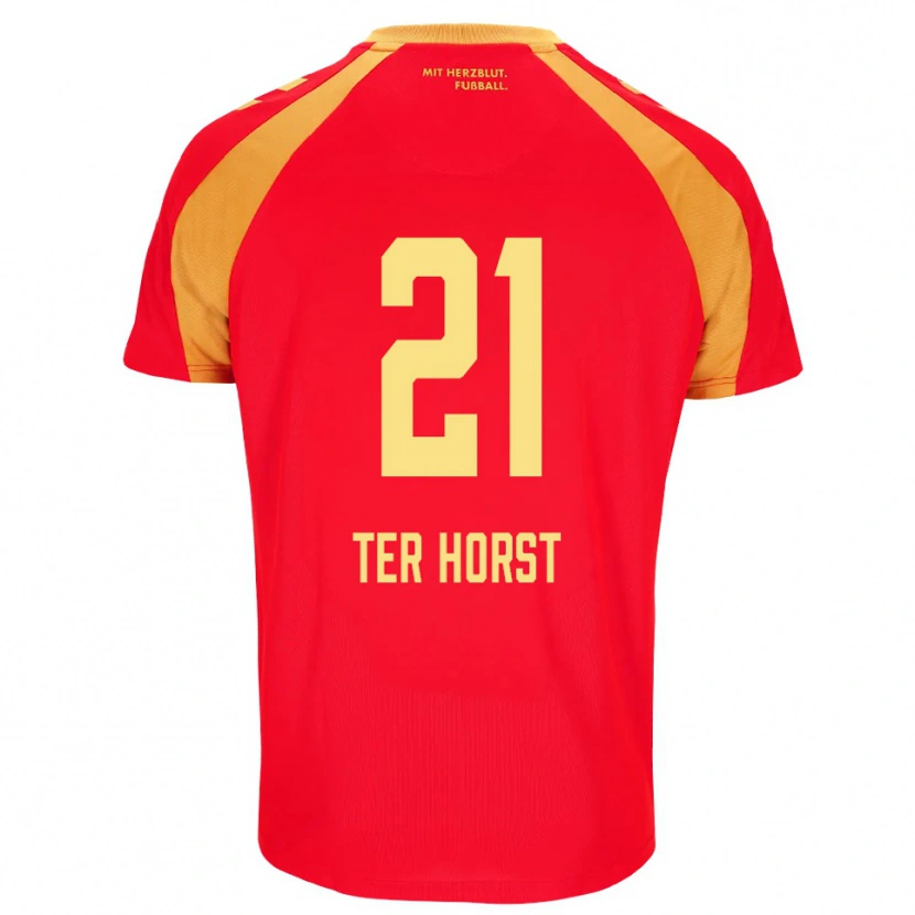 Danxen Hombre Camiseta Jano Ter Horst #21 Rojo Naranja Negro 2ª Equipación 2026/27 La Camisa México