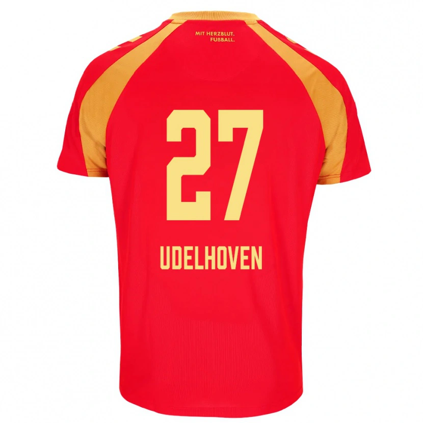 Danxen Hombre Camiseta Joel Udelhoven #27 Rojo Naranja Negro 2ª Equipación 2026/27 La Camisa México