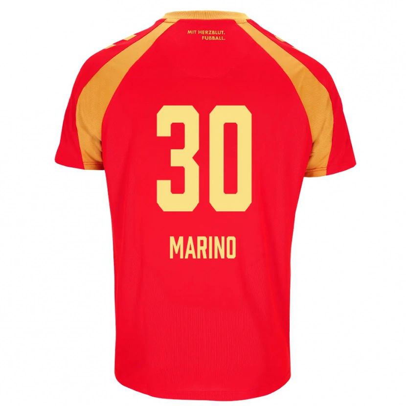 Danxen Hombre Camiseta Stefano Marino #30 Rojo Naranja Negro 2ª Equipación 2026/27 La Camisa México