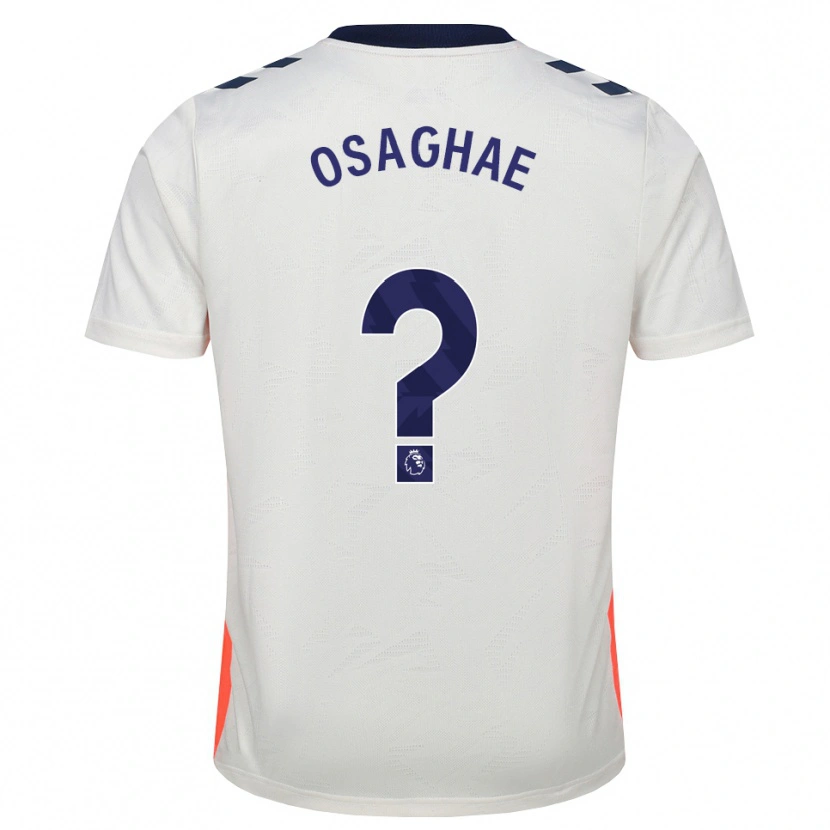 Danxen Hombre Camiseta Leon Osaghae #0 Blanco Naranja Azul Real 2ª Equipación 2026/27 La Camisa México