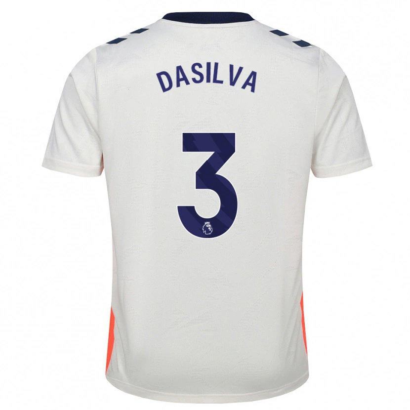 Danxen Hombre Camiseta Jay Dasilva #3 Blanco Naranja Azul Real 2ª Equipación 2026/27 La Camisa México