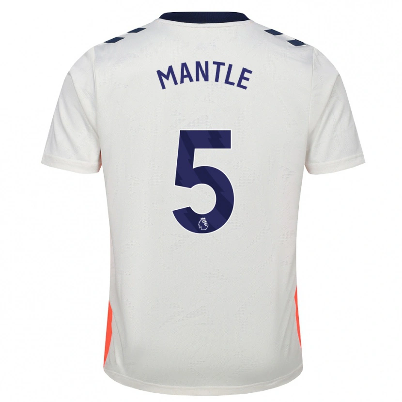 Danxen Hombre Camiseta David Mantle #5 Blanco Naranja Azul Real 2ª Equipación 2026/27 La Camisa México
