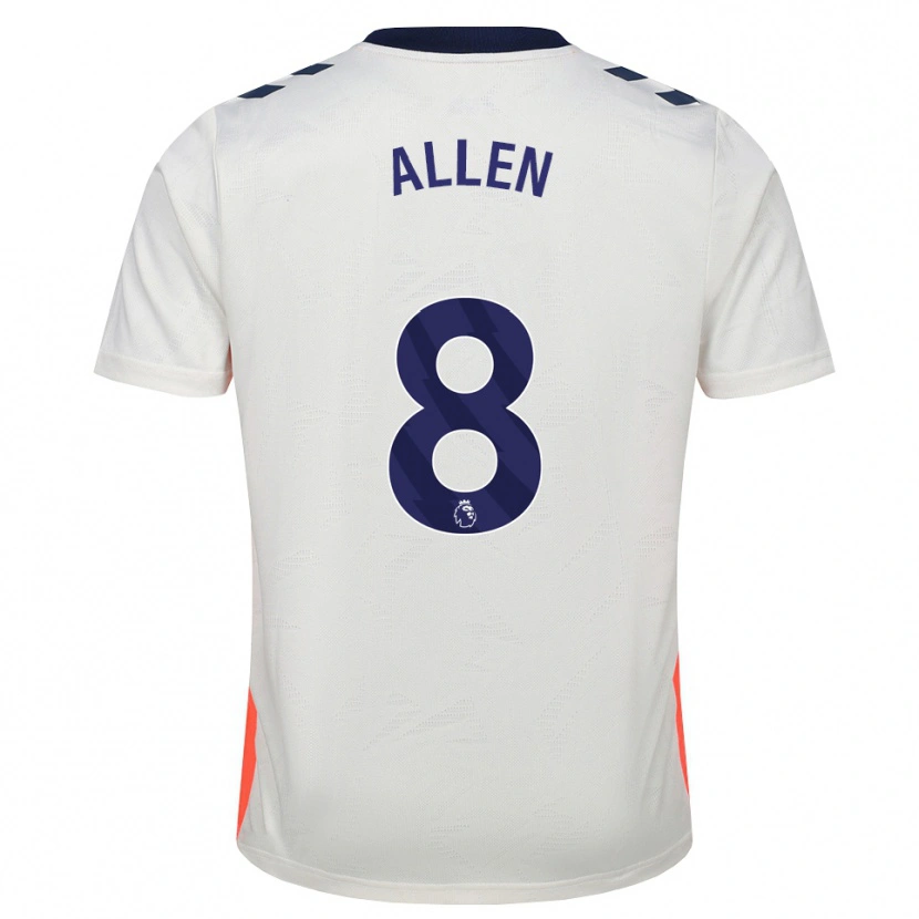 Danxen Hombre Camiseta Jamie Allen #8 Blanco Naranja Azul Real 2ª Equipación 2026/27 La Camisa México
