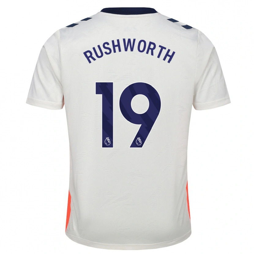 Danxen Hombre Camiseta Carl Rushworth #19 Blanco Naranja Azul Real 2ª Equipación 2026/27 La Camisa México