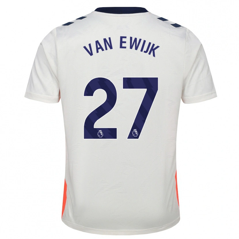 Danxen Hombre Camiseta Milan Van Ewijk #27 Blanco Naranja Azul Real 2ª Equipación 2026/27 La Camisa México