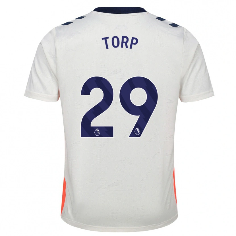 Danxen Hombre Camiseta Victor Torp #29 Blanco Naranja Azul Real 2ª Equipación 2026/27 La Camisa México