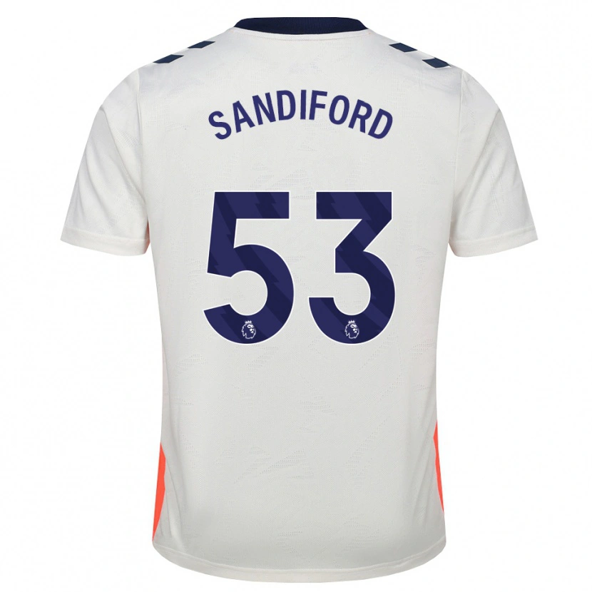 Danxen Hombre Camiseta Greg Sandiford #53 Blanco Naranja Azul Real 2ª Equipación 2026/27 La Camisa México