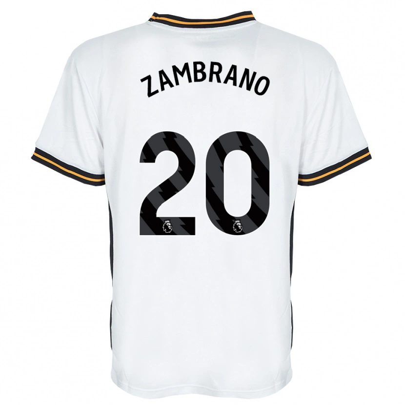 Danxen Hombre Camiseta Óscar Zambrano #20 Blanco Naranja Negro 2ª Equipación 2026/27 La Camisa México
