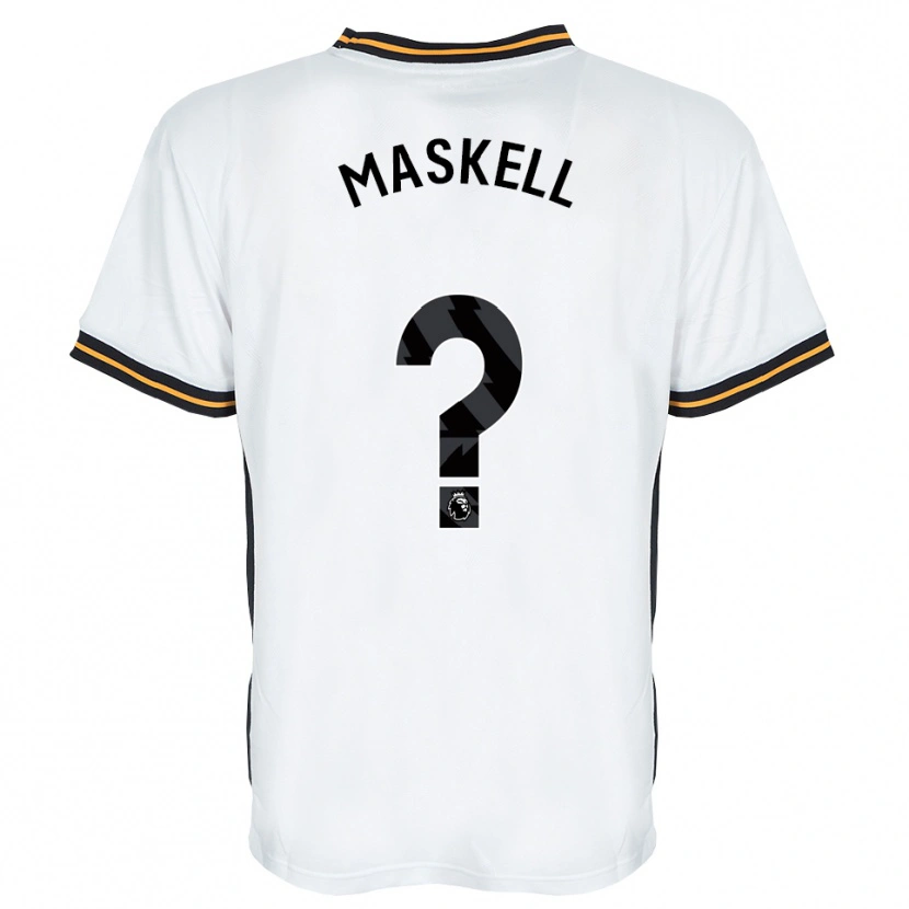 Danxen Hombre Camiseta Alfie Maskell #0 Blanco Naranja Negro 2ª Equipación 2026/27 La Camisa México