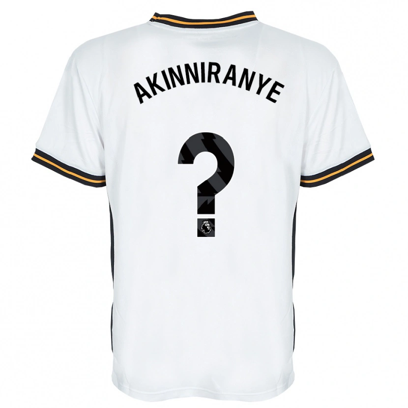 Danxen Hombre Camiseta George Akinniranye #0 Blanco Naranja Negro 2ª Equipación 2026/27 La Camisa México