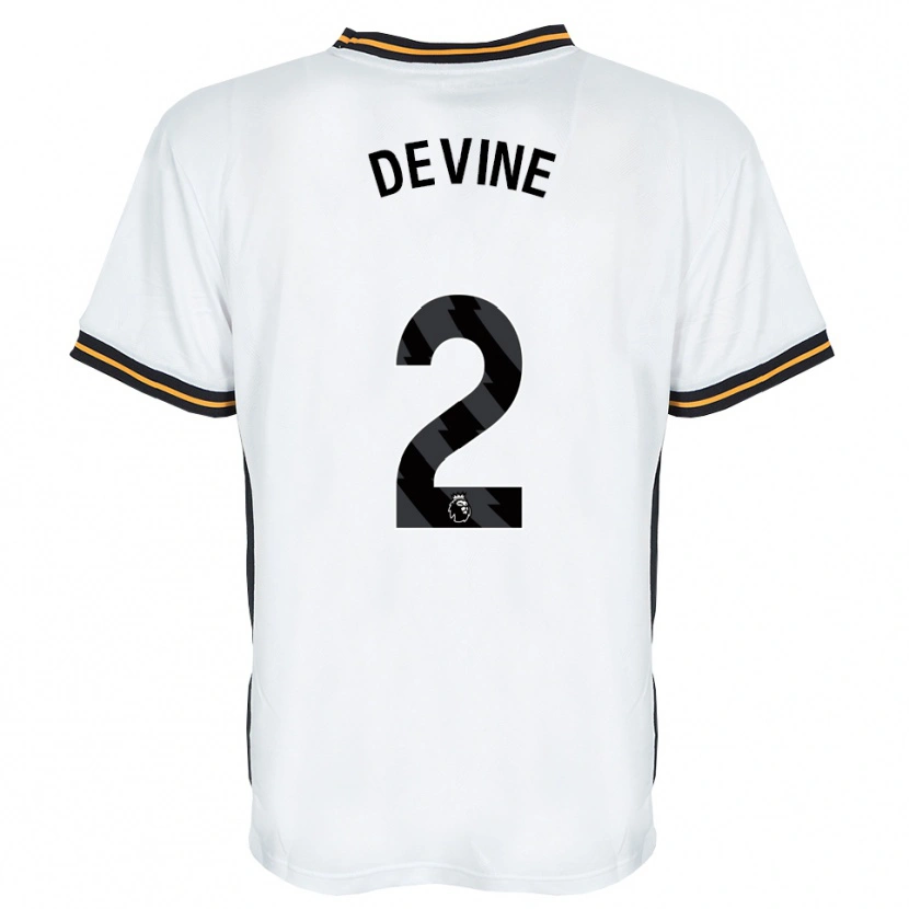 Danxen Hombre Camiseta Ed Devine #2 Blanco Naranja Negro 2ª Equipación 2026/27 La Camisa México